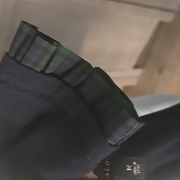 Talbots Navy Button Down Cardigan with Green Trim - Picture 8 of 8